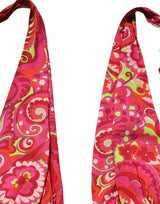 Dolce & Gabbana Red Paisley Silk Halter Neck Crop Tank Top
