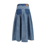 Ganni Blue Denim Skirt