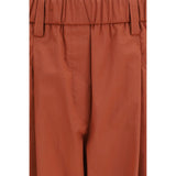Brunello Cucinelli Orange Cotton Casual Pants