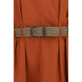 Brunello Cucinelli Orange Cotton Casual Dress