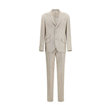 Brunello Cucinelli Beige Silk Two-Piece Suit