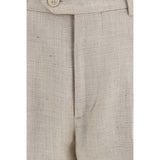 Brunello Cucinelli Beige Silk Two-Piece Suit