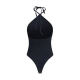 Jacquemus Black Polyamide One-Piece Swimsuit