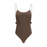 Jacquemus Brown Polyamide One-Piece Swimsuit