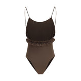 Jacquemus Brown Polyamide One-Piece Swimsuit