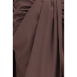 Jacquemus Brown Polyester Midi Skirt
