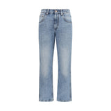 Brunello Cucinelli Blue Cotton Straight-Leg Jeans