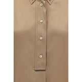 Brunello Cucinelli Beige Silk Shortsleeve Shirt