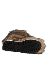 Dolce & Gabbana Brown Faux Skim Ski Fur Knee High Boots Shoes