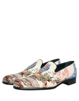 Dolce & Gabbana Multicolor Sequin Embroidered Loafers Shoes