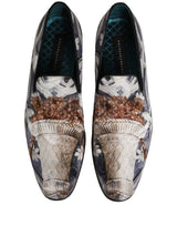 Dolce & Gabbana Multicolor Floral Tapestry Embroidery Loafer Shoes