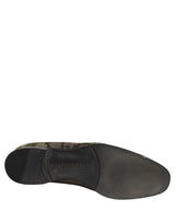 Dolce & Gabbana Brown Baroque Print Slip On Loafers Shoes