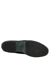 Dolce & Gabbana Green Velvet Slip On Men Flats Loafers Shoes