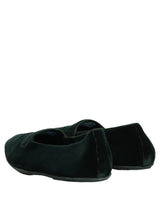 Dolce & Gabbana Green Velvet Slip On Men Flats Loafers Shoes