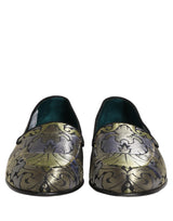 Dolce & Gabbana Multicolor Floral Jacquard Men Loafers Shoes