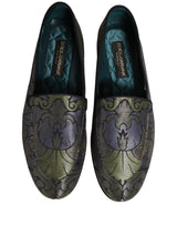 Dolce & Gabbana Multicolor Floral Jacquard Men Loafers Shoes