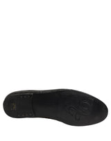 Dolce & Gabbana Black Crystal Embellished Men Loafers Shoes