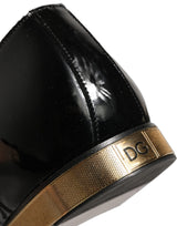 Dolce & Gabbana Black Embellished Men Derby Dress Formal Shoes