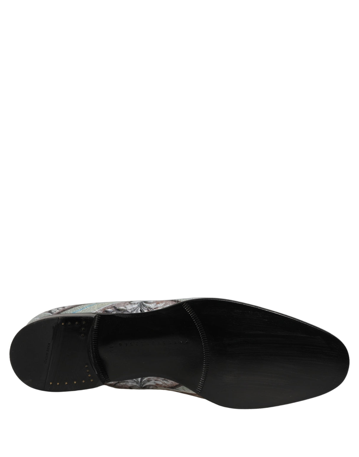 Dolce & Gabbana Multicolor Velvet Baroque Dress Loafers Shoes