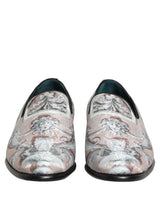 Dolce & Gabbana Multicolor Velvet Baroque Dress Loafers Shoes