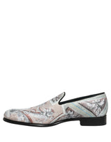 Dolce & Gabbana Multicolor Velvet Baroque Dress Loafers Shoes