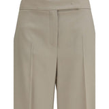 Max Mara Beige Wool Oves Aries Bermuda Shorts