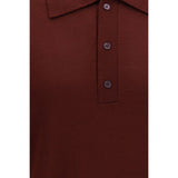 Valentino Bordeaux Wool Oves Aries Polo Shirt