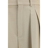 Saint Laurent Beige Wool Oves Aries Dress Pants