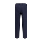 Fendi Blue Wool Oves Aries Dress Pants