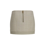 Balmain Beige Wool Oves Aries Mini Skirt