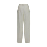 Calvin Klein White Wool Oves Aries Casual Pants