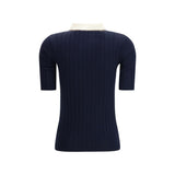 Brunello Cucinelli Blue Wool Oves Aries Polo Shirt