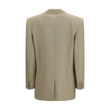 Saint Laurent Beige Wool Oves Aries Blazer