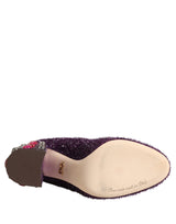 Dolce & Gabbana Purple Crystal Lurex Fantasy High Boots Shoes