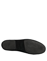 Dolce & Gabbana Black Crown Embellished Dress Loafers Shoes