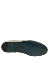 Dolce & Gabbana White Velvet Embroidered Dress Loafers Shoes