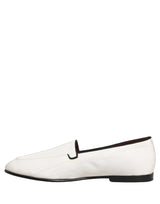 Dolce & Gabbana White Velvet Slip On Men Flats Loafers Shoes