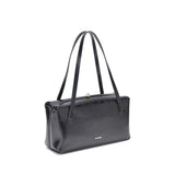 Jil Sander Black Calf Leather Bos Taurus Shoulder Bag