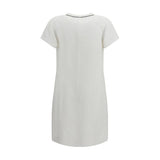 Brunello Cucinelli White Viscose Casual Dress
