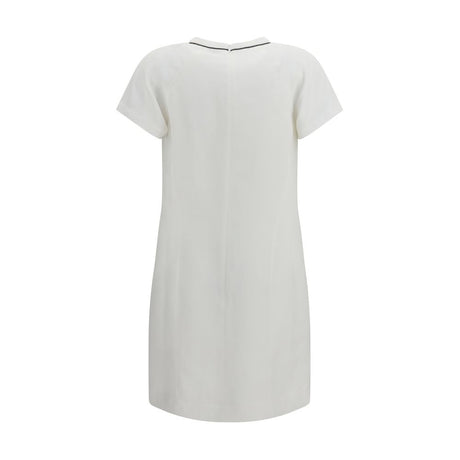 Brunello Cucinelli White Viscose Casual Dress