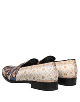 Dolce & Gabbana Multicolor Fruit Print Velvet Loafers Shoes