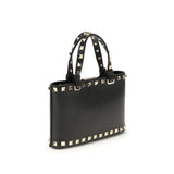 Valentino Garavani Black Calf Leather Bos Taurus Handbag