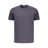 Coveri Moving Blue Cotton Men's T-Shirt