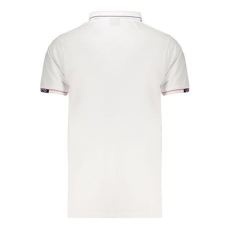 Lotto White Polyester Men's Polo Shirt