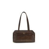 Prada Brown Calf Leather Bos Taurus Shoulder Bag