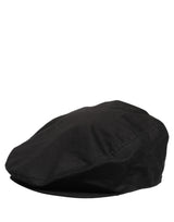 Dolce & Gabbana Men Black Cotton Stretch Newsboy Cloth Capello Hat