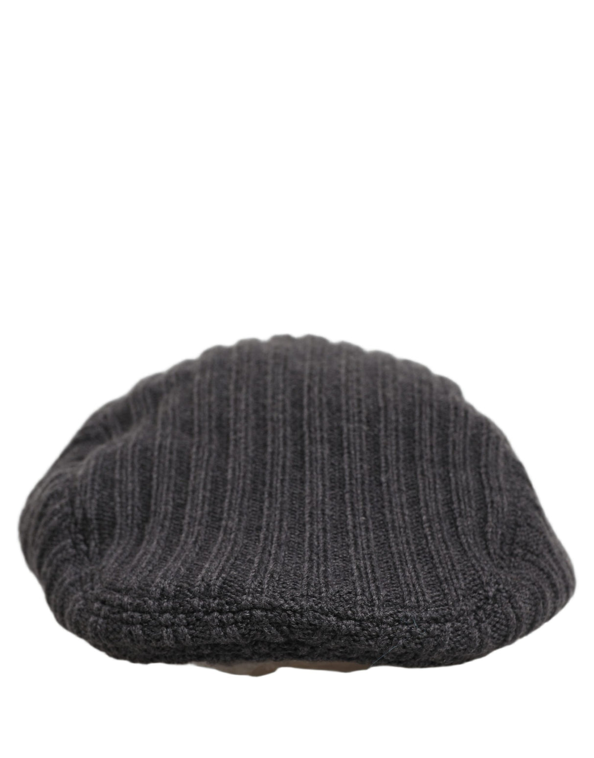 Dolce & Gabbana Men Dark Gray Wool Knitted Newsboy Capello Hat