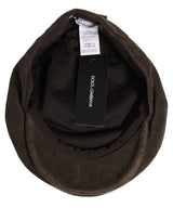 Dolce & Gabbana Men Brown Cotton Newsboy Cloth Capello Hat