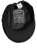Dolce & Gabbana Men Black Cotton Stretch Newsboy Cloth Capello Hat