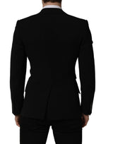 Dolce & Gabbana Black Wool Single Breasted Men Blazer Jacket